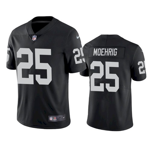 Men's Las Vegas Raiders #25 Trevon Moehrig Black Vapor Limited Nike Jersey Men's Las Vegas Raiders #25 Trevon Moehrig Black Vapor Limited Nike Jersey