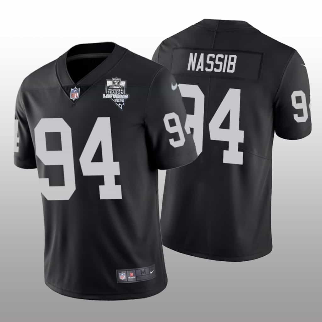 Las Vegas Raiders #4 Carl Nassib Vapor Limited Jersey Black Inaugural Jersey Las Vegas Raiders #4 Carl Nassib Vapor Limited Jersey Black Inaugural Jersey