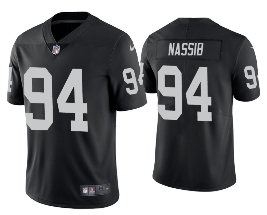 Las Vegas Raiders #94 Carl Nassib Vapor Limited Black Jersey Las Vegas Raiders #94 Carl Nassib Vapor Limited Black Jersey