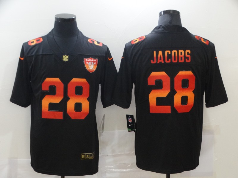 Nike Raiders 28 Josh Jacobs Black Colorful Fashion Limited Jersey Nike Raiders 28 Josh Jacobs Black Colorful Fashion Limited Jersey