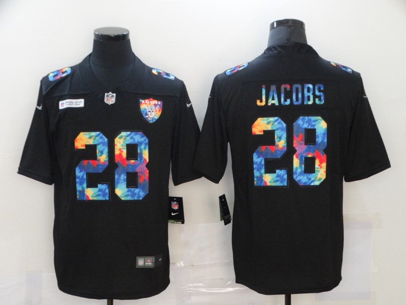 Nike Raiders 28 Josh Jacobs Black Vapor Untouchable Rainbow Limited Jersey Nike Raiders 28 Josh Jacobs Black Vapor Untouchable Rainbow Limited Jersey