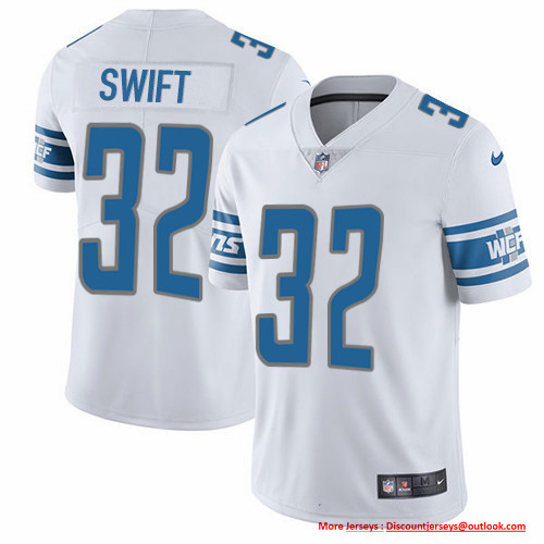 Nike Lions #32 D'Andre Swift White Men's Stitched NFL Vapor Untouchable Limited Jersey Nike Lions #32 D'Andre Swift White Men's Stitched NFL Vapor Untouchable Limited Jersey
