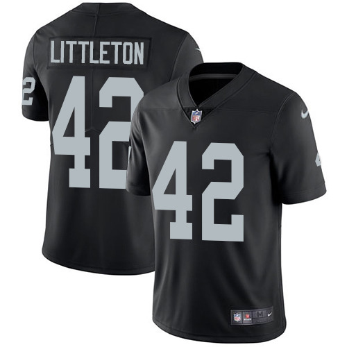 Nike Raiders #42 Cory Littleton Black Team Color Men's Stitched NFL Vapor Untouchable Limited Jersey Nike Raiders #42 Cory Littleton Black Team Color Men's Stitched NFL Vapor Untouchable Limited Jersey