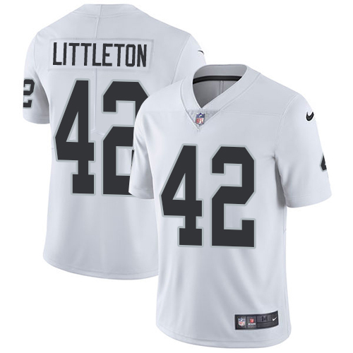 Nike Raiders #42 Cory Littleton White Men's Stitched NFL Vapor Untouchable Limited Jersey Nike Raiders #42 Cory Littleton White Men's Stitched NFL Vapor Untouchable Limited Jersey