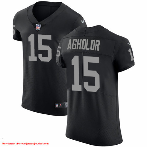 Nike Raiders #15 Nelson Agholor Black Team Color Men's Stitched NFL Vapor Untouchable Elite Jersey Nike Raiders #15 Nelson Agholor Black Team Color Men's Stitched NFL Vapor Untouchable Elite Jersey