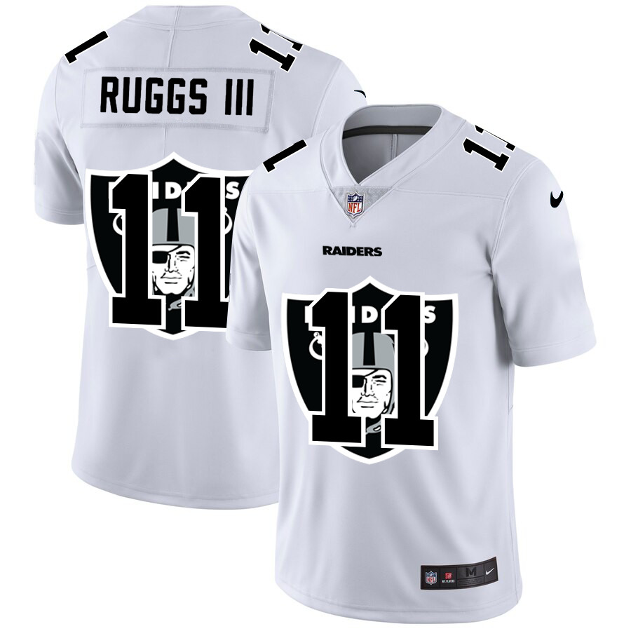 Las Vegas Raiders #11 Henry Ruggs III White Men's Nike Team Logo Dual Overlap Limited NFL Jersey Las Vegas Raiders #11 Henry Ruggs III White Men's Nike Team Logo Dual Overlap Limited NFL Jersey