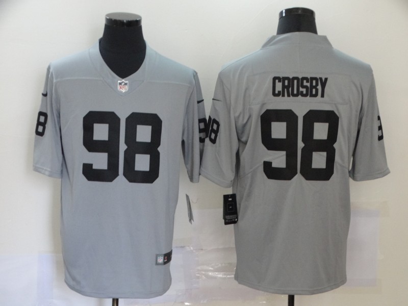 Nike Raiders 98 Maxx Crosby Gray Inverted Legend Limited Jersey Nike Raiders 98 Maxx Crosby Gray Inverted Legend Limited Jersey
