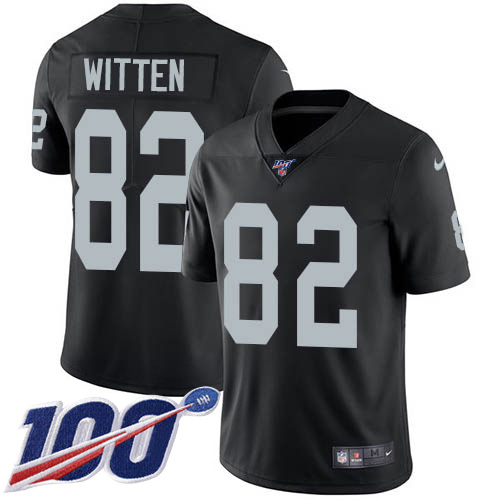 Nike Raiders #82 Jason Witten Black Team Color Men's Stitched NFL 100th Season Vapor Untouchable Limited Jersey Nike Raiders #82 Jason Witten Black Team Color Men's Stitched NFL 100th Season Vapor Untouchable Limited Jersey