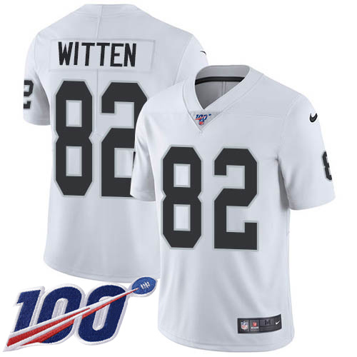 Nike Raiders #82 Jason Witten White Men's Stitched NFL 100th Season Vapor Untouchable Limited Jersey Nike Raiders #82 Jason Witten White Men's Stitched NFL 100th Season Vapor Untouchable Limited Jersey
