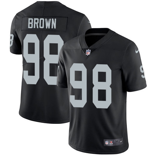 Nike Raiders #98 Trent Brown Black Team Color Men's Stitched NFL Vapor Untouchable Limited Jersey Nike Raiders #98 Trent Brown Black Team Color Men's Stitched NFL Vapor Untouchable Limited Jersey