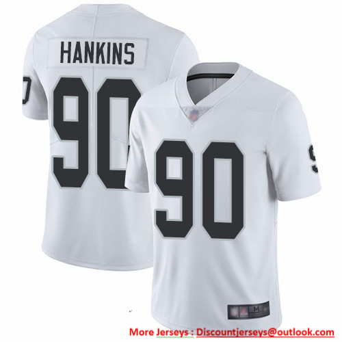 Nike Raiders #90 Johnathan Hankins White Men's Stitched NFL Vapor Untouchable Limited Jersey