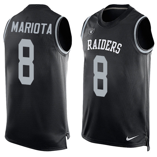 Nike Raiders #8 Marcus Mariota Black Team Color Men's Stitched NFL Limited Tank Top Jersey Nike Raiders #8 Marcus Mariota Black Team Color Men's Stitched NFL Limited Tank Top Jersey