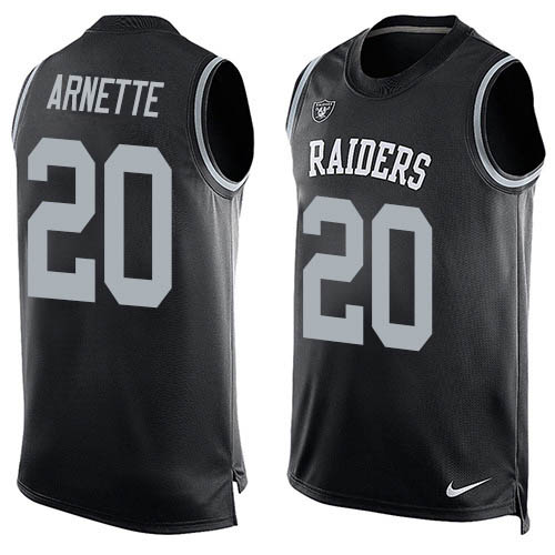 Nike Raiders #20 Damon Arnette Black Team Color Men's Stitched NFL Limited Tank Top Jersey Nike Raiders #20 Damon Arnette Black Team Color Men's Stitched NFL Limited Tank Top Jersey