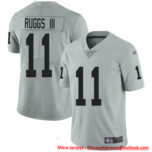 Nike Raiders #11 Henry Ruggs III Silver Men's Stitched NFL Limited Inverted Legend Jersey Nike Raiders #11 Henry Ruggs III Silver Men's Stitched NFL Limited Inverted Legend Jersey