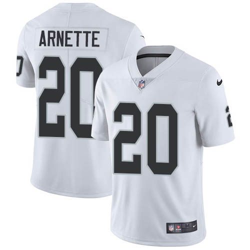 Nike Raiders #20 Damon Arnette White Men's Stitched NFL Vapor Untouchable Limited Jersey Nike Raiders #20 Damon Arnette White Men's Stitched NFL Vapor Untouchable Limited Jersey