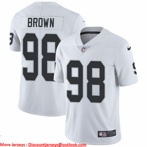 Nike Raiders #98 Trent Brown White Men's Stitched NFL Vapor Untouchable Limited Jersey Nike Raiders #98 Trent Brown White Men's Stitched NFL Vapor Untouchable Limited Jersey