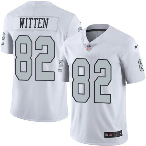 Nike Raiders #82 Jason Witten White Men's Stitched NFL Limited Rush Jersey Nike Raiders #82 Jason Witten White Men's Stitched NFL Limited Rush Jersey