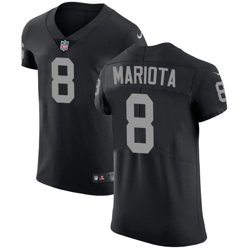 Nike Raiders #8 Marcus Mariota Black Team Color Men's Stitched NFL Vapor Untouchable Elite Jersey Nike Raiders #8 Marcus Mariota Black Team Color Men's Stitched NFL Vapor Untouchable Elite Jersey