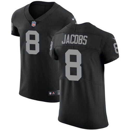 Nike Raiders #8 Josh Jacobs Black Team Color Men's Stitched NFL Vapor Untouchable Elite Jersey Nike Raiders #8 Josh Jacobs Black Team Color Men's Stitched NFL Vapor Untouchable Elite Jersey