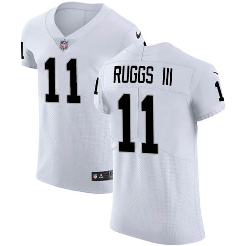 Nike Raiders #11 Henry Ruggs III White Men's Stitched NFL New Elite Jersey Nike Raiders #11 Henry Ruggs III White Men's Stitched NFL New Elite Jersey