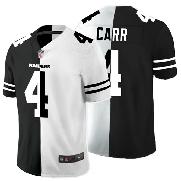 Nike Raiders 4 Derek Carr Black And White Split Vapor Untouchable Limited Jersey Nike Raiders 4 Derek Carr Black And White Split Vapor Untouchable Limited Jersey