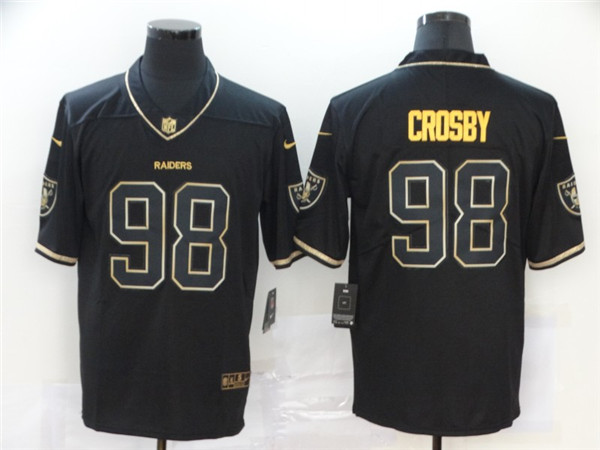Nike Raiders 98 Maxx Crosby Black Gold Vapor Untouchable Limited Jersey Nike Raiders 98 Maxx Crosby Black Gold Vapor Untouchable Limited Jersey
