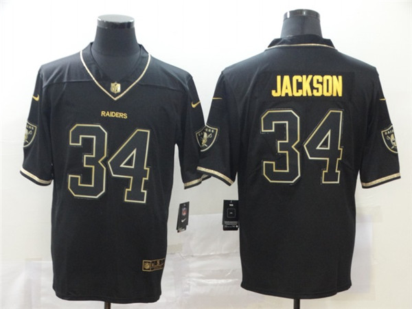 Nike Raiders 34 Bo Jackson Black Gold Vapor Untouchable Limited Jersey Nike Raiders 34 Bo Jackson Black Gold Vapor Untouchable Limited Jersey