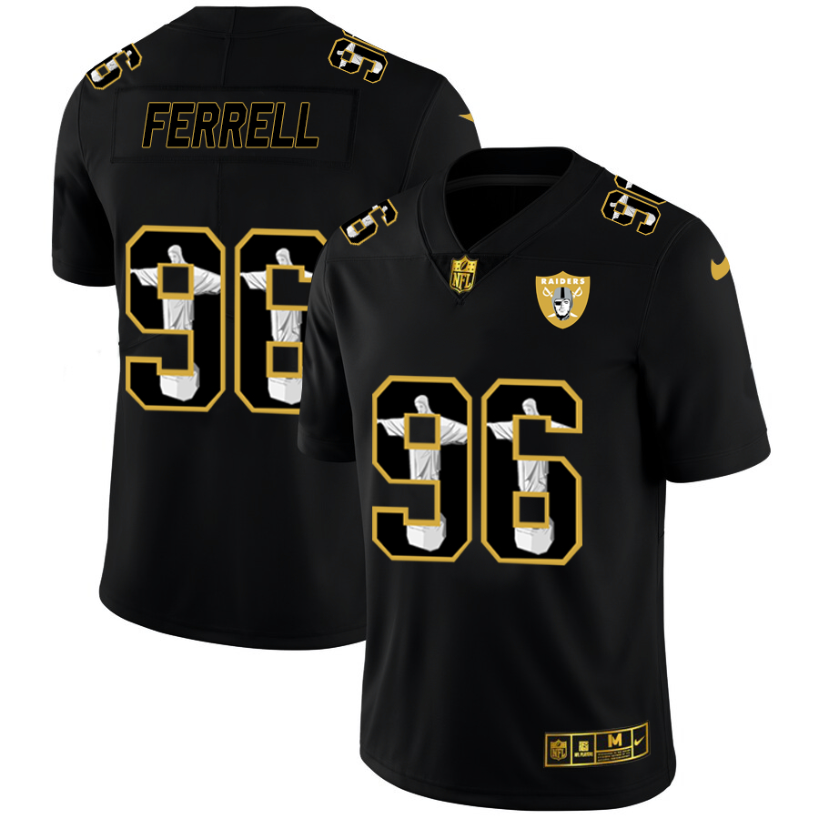 Nike Raiders 96 Clelin Ferrell Black Jesus Faith Edition Limited Jersey Nike Raiders 96 Clelin Ferrell Black Jesus Faith Edition Limited Jersey
