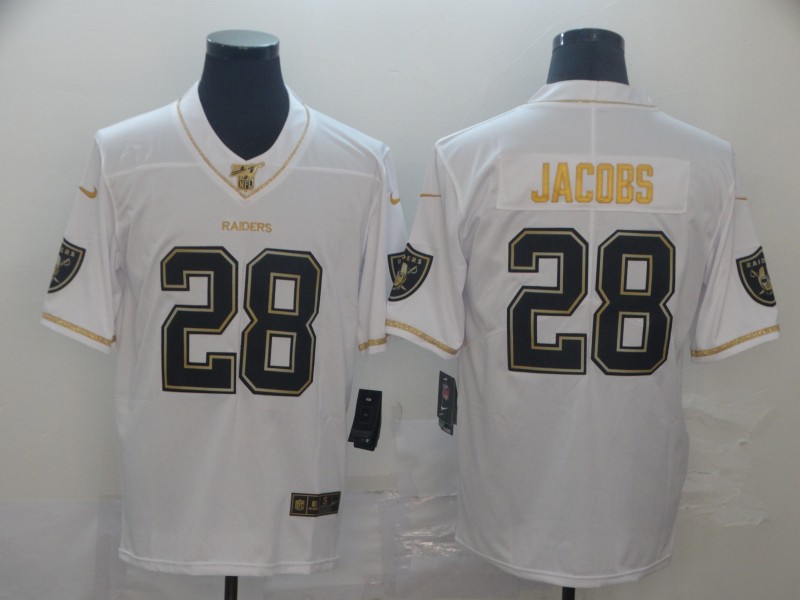 Nike Raiders 28 Josh Jacobs White Gold Vapor Untouchable Limited Jersey Nike Raiders 28 Josh Jacobs White Gold Vapor Untouchable Limited Jersey