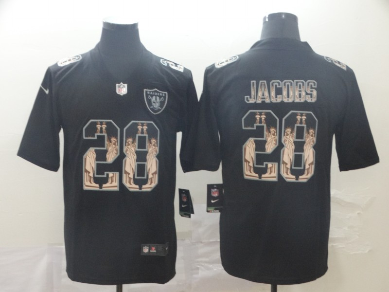 Nike Raiders 28 Josh Jacobs Black Statue Of Liberty Limited Jersey Nike Raiders 28 Josh Jacobs Black Statue Of Liberty Limited Jersey