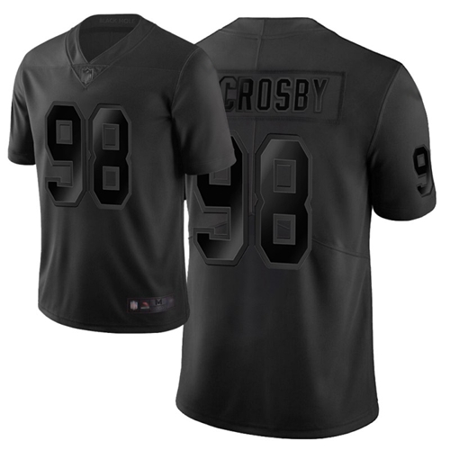 Raiders #98 Maxx Crosby Black Men's Stitched Football Limited City Edition Jersey Raiders #98 Maxx Crosby Black Men's Stitched Football Limited City Edition Jersey