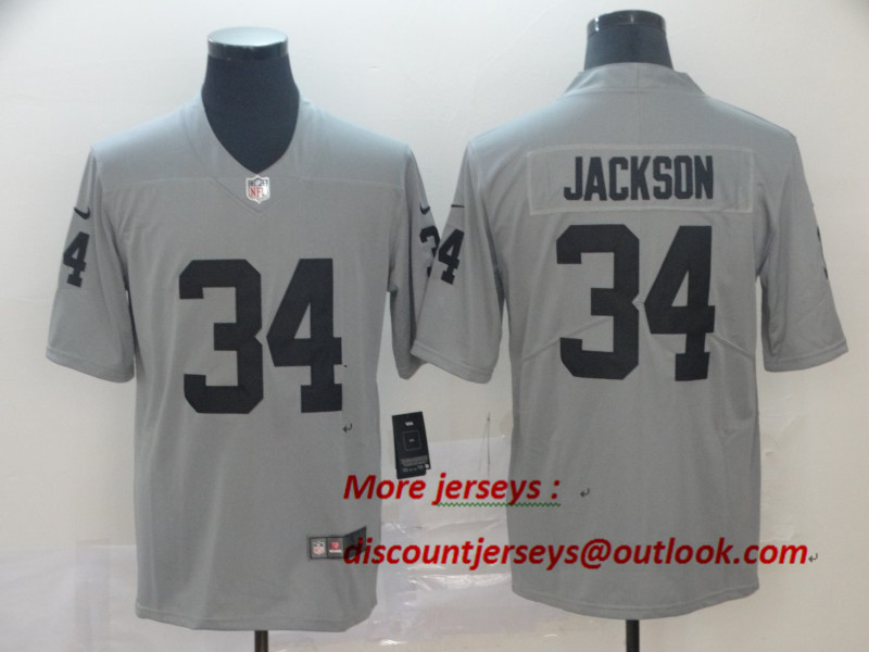 Raiders 34 Bo Jackson Gray Inverted Legend Limited Jersey Raiders 34 Bo Jackson Gray Inverted Legend Limited Jersey