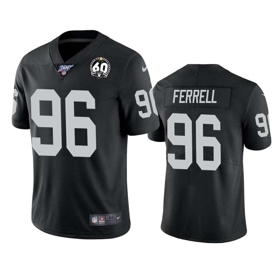 Raiders 96 Clelin Ferrell Black 100th And 60th Anniversary Vapor Untouchable Limited Jersey Raiders 96 Clelin Ferrell Black 100th And 60th Anniversary Vapor Untouchable Limited Jersey