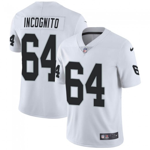 Men's Oakland Raiders #64 Richie Incognito Vapor Untouchable Limited White Jersey Men's Oakland Raiders #64 Richie Incognito Vapor Untouchable Limited White Jersey