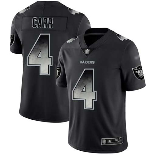 Raiders #4 Derek Carr Black Men's Stitched Football Vapor Untouchable Limited Smoke Fashion Jersey Raiders #4 Derek Carr Black Men's Stitched Football Vapor Untouchable Limited Smoke Fashion Jersey