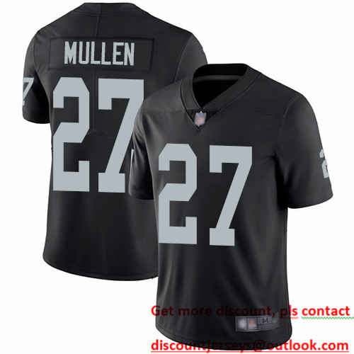 Raiders #27 Trayvon Mullen Black Team Color Men's Stitched Football Vapor Untouchable Limited Jersey