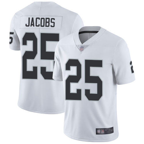 Raiders #25 Josh Jacobs White Men's Stitched Football Vapor Untouchable Limited Jersey Raiders #25 Josh Jacobs White Men's Stitched Football Vapor Untouchable Limited Jersey