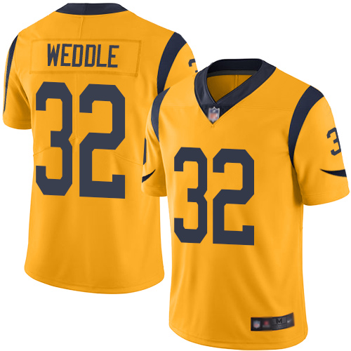 Rams #32 Eric Weddle Gold Men's Stitched Football Limited Rush Jersey Rams #32 Eric Weddle Gold Men's Stitched Football Limited Rush Jersey