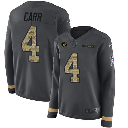 Nike Raiders #4 Derek Carr Anthracite Salute to Service Nike Raiders #4 Derek Carr Anthracite Salute to Service