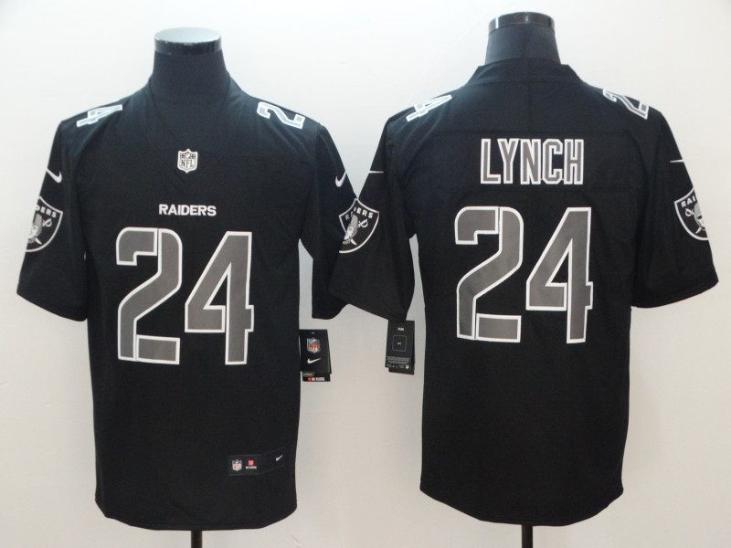 Nike Raiders 24 Marshawn Lynch Black Impact Rush Limited Jersey Nike Raiders 24 Marshawn Lynch Black Impact Rush Limited Jersey