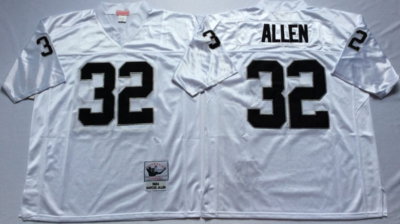 Mitchell And Ness Raiders #32 32 Marcus Allen White Throwback Stitched NFL Jersey Mitchell And Ness Raiders #32 32 Marcus Allen White Throwback Stitched NFL Jersey