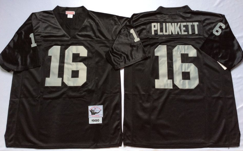 Mitchell And Ness Raiders #16 16 Jim Plunkett balck Throwback Stitched NFL Jersey Mitchell And Ness Raiders #16 16 Jim Plunkett balck Throwback Stitched NFL Jersey