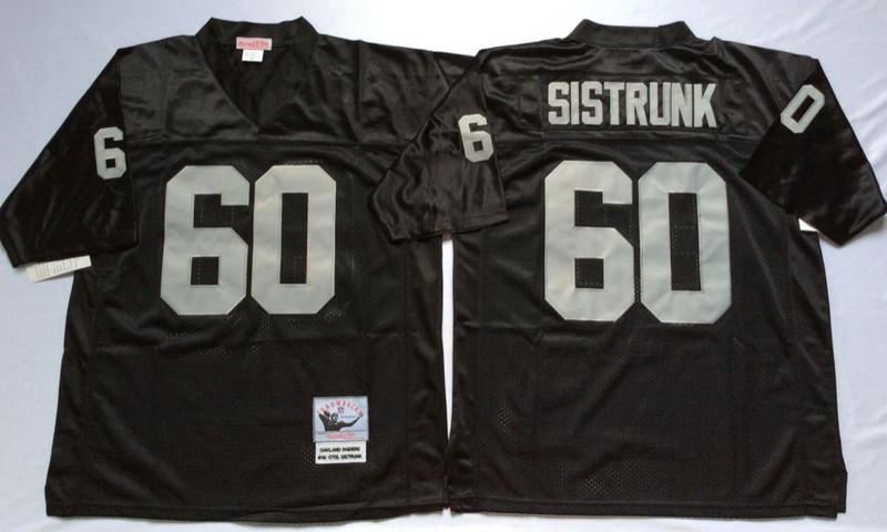 Mitchell And Ness Raiders #60 Otis Sistrunk balck Throwback Stitched NFL Jersey Mitchell And Ness Raiders #60 Otis Sistrunk balck Throwback Stitched NFL Jersey