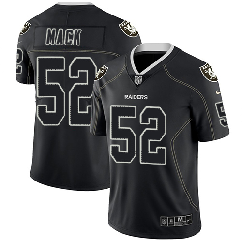 Nike Raiders #52 Khalil Mack Lights Out Black Men's Stitched NFL Limited Rush Jersey Nike Raiders #52 Khalil Mack Lights Out Black Men's Stitched NFL Limited Rush Jersey