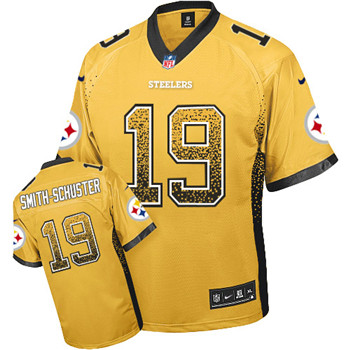 Nike Steelers #19 JuJu Smith-Schuster Gold Men's Stitched NFL Elite Drift Fashion Jersey Nike Steelers #19 JuJu Smith-Schuster Gold Men's Stitched NFL Elite Drift Fashion Jersey