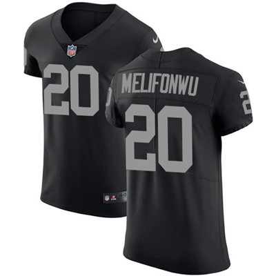 Nike Raiders #20 Obi Melifonwu Black Team Color Men's Stitched NFL Vapor Untouchable Elite Jersey Nike Raiders #20 Obi Melifonwu Black Team Color Men's Stitched NFL Vapor Untouchable Elite Jersey