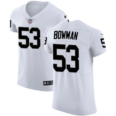 Nike Raiders #53 NaVorro Bowman White Men's Stitched NFL Vapor Untouchable Elite Jersey Nike Raiders #53 NaVorro Bowman White Men's Stitched NFL Vapor Untouchable Elite Jersey
