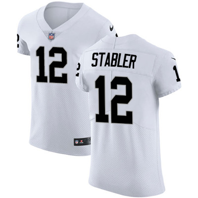 Nike Raiders #12 Kenny Stabler White Men's Stitched NFL Vapor Untouchable Elite Jersey Nike Raiders #12 Kenny Stabler White Men's Stitched NFL Vapor Untouchable Elite Jersey