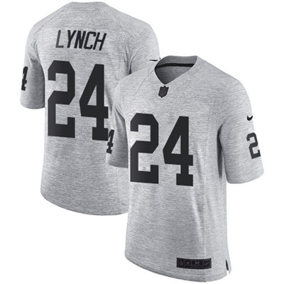 Nike Raiders #24 Marshawn Lynch Gray Men's Stitched NFL Limited Gridiron Gray II Jersey Nike Raiders #24 Marshawn Lynch Gray Men's Stitched NFL Limited Gridiron Gray II Jersey