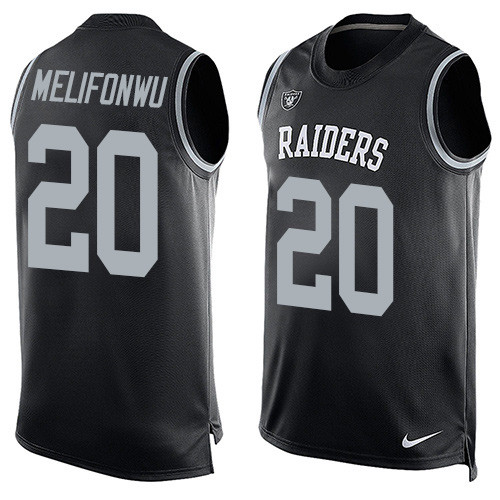 Nike Raiders #20 Obi Melifonwu Black Team Color Men's Stitched NFL Limited Tank Top Jersey Nike Raiders #20 Obi Melifonwu Black Team Color Men's Stitched NFL Limited Tank Top Jersey
